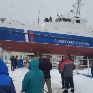 На&nbsp;Ярославском&nbsp;СЗ спущен на&nbsp;воду пограничный корабль проекта 03050